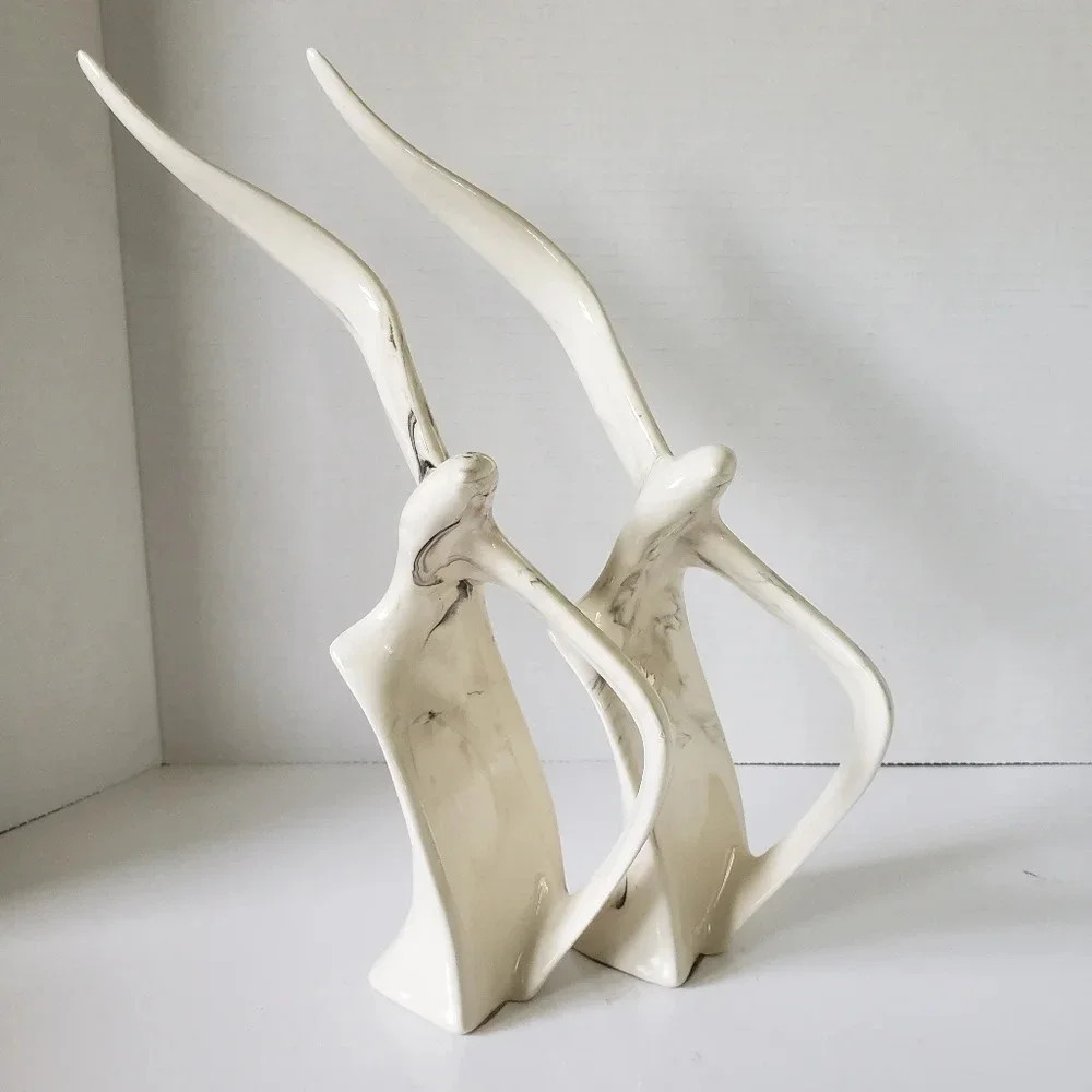 VTG,Mid-century Modern pair of  Canadian Made Ceramic Seagal.